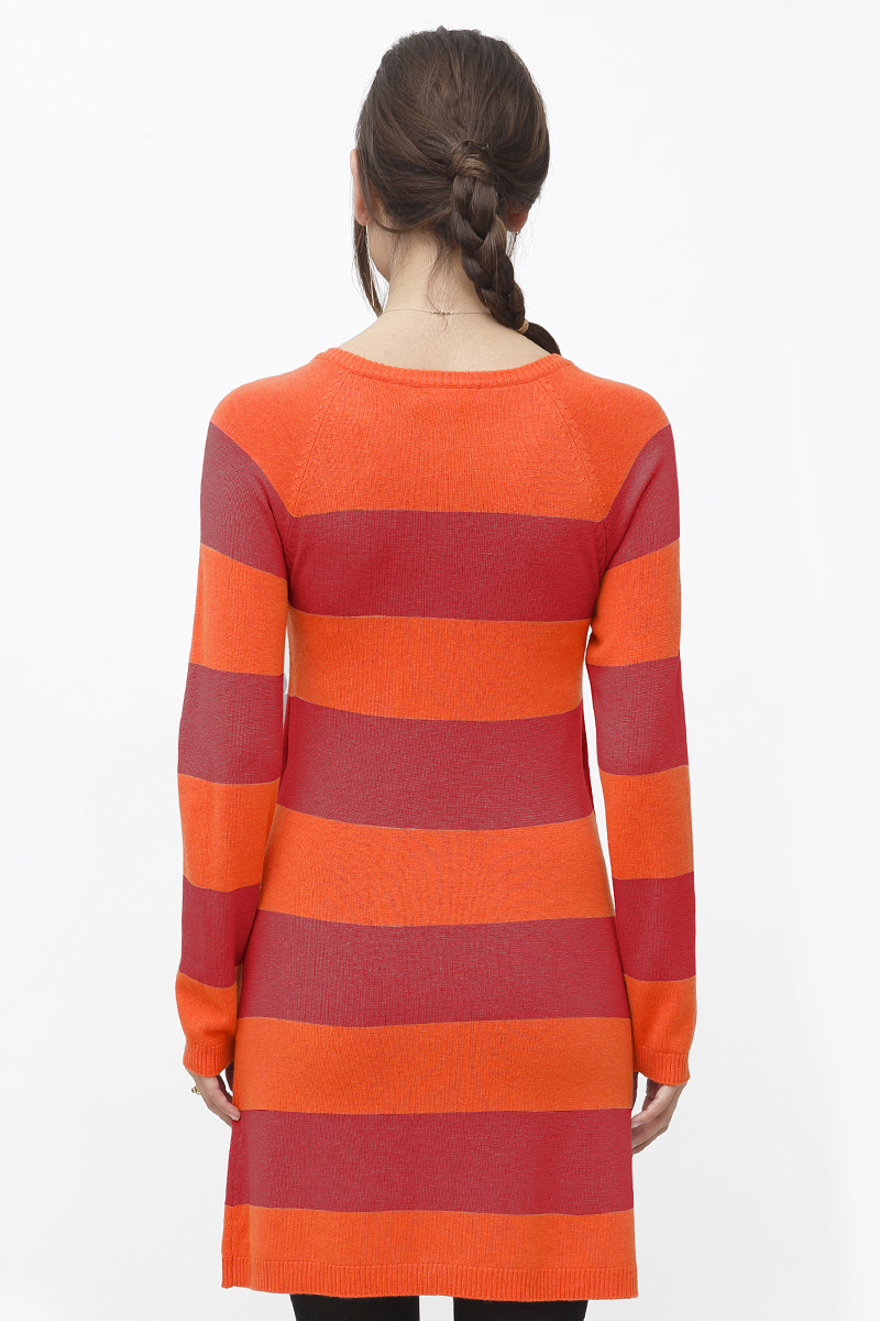 Umstandskleid Stillkleid Wolle orange/rot